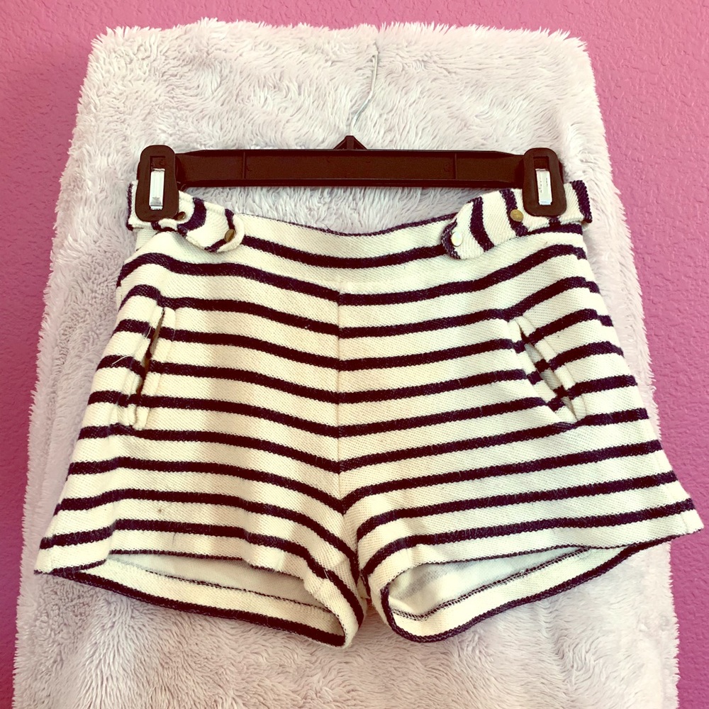 🎀 Navy and white striped zara girls’ shorts 🎀